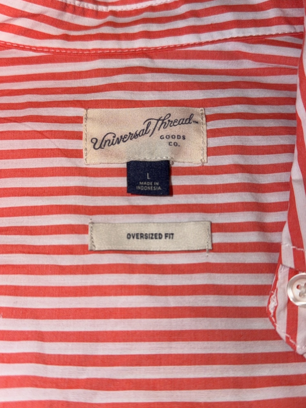 Universal Thread Striped Button-Down Shirt - Picture 4 of 5